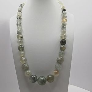 Agate Green Beaded Necklace